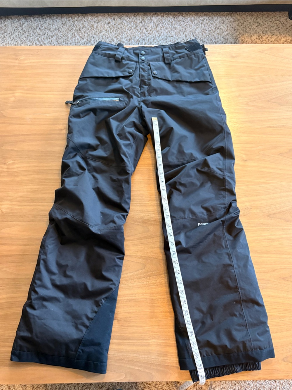 Patagonia Worn Wear Girl’s Black Ski Pants - Picture 3 of 6